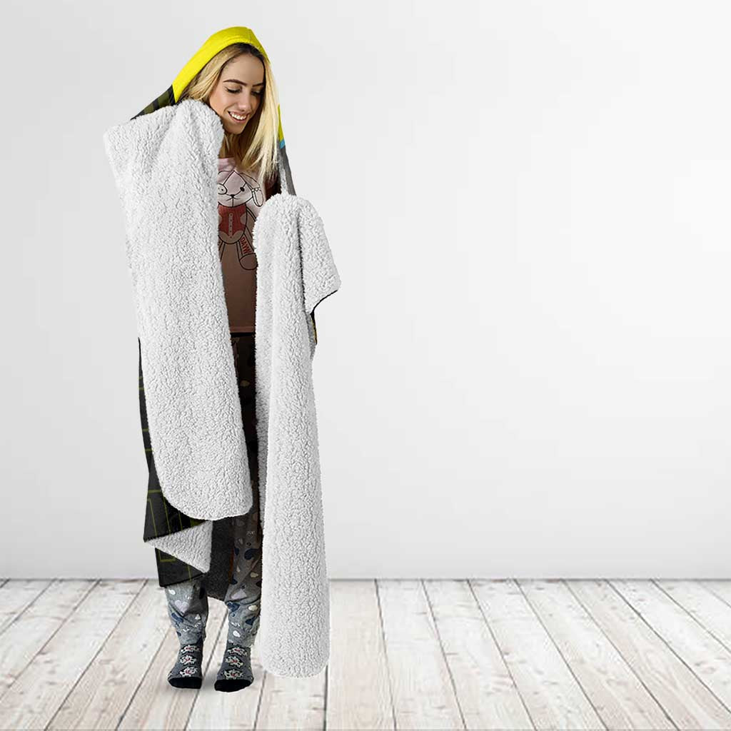 Zeraora Poké Hooded Blanket Electric Neon Anime Style