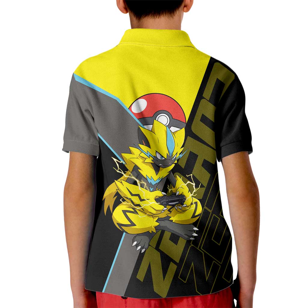 Zeraora Poké Kid Polo Shirt Electric Neon Anime Style