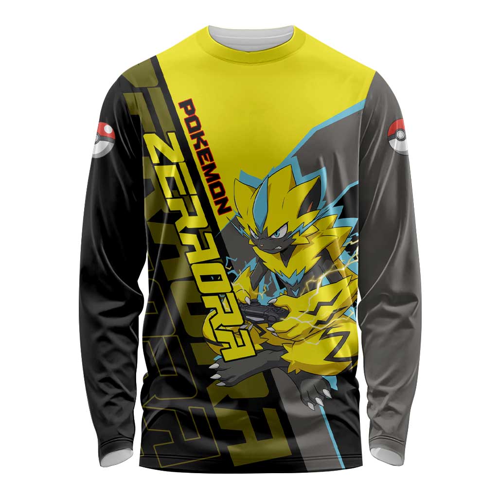 Zeraora Poké Long Sleeve Shirt Electric Neon Anime Style