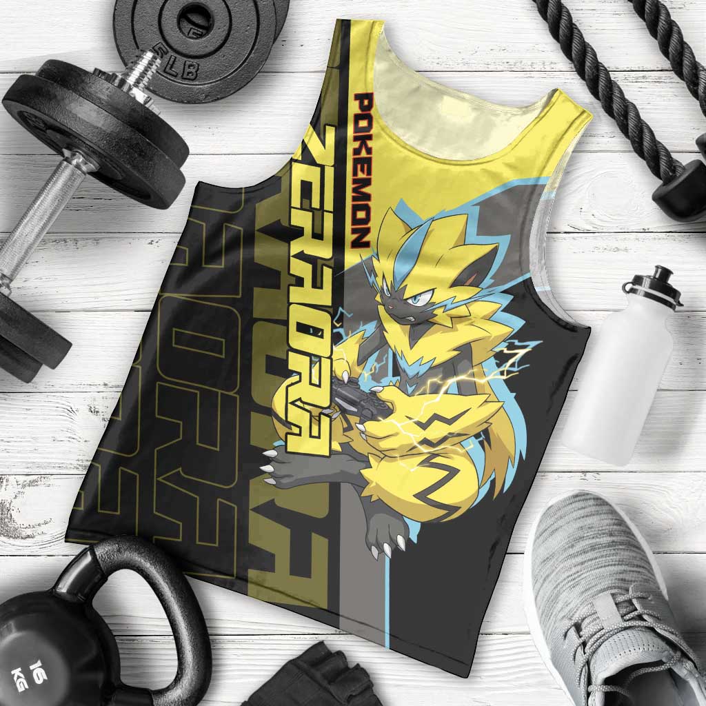 Zeraora Poké Men Tank Top Electric Neon Anime Style