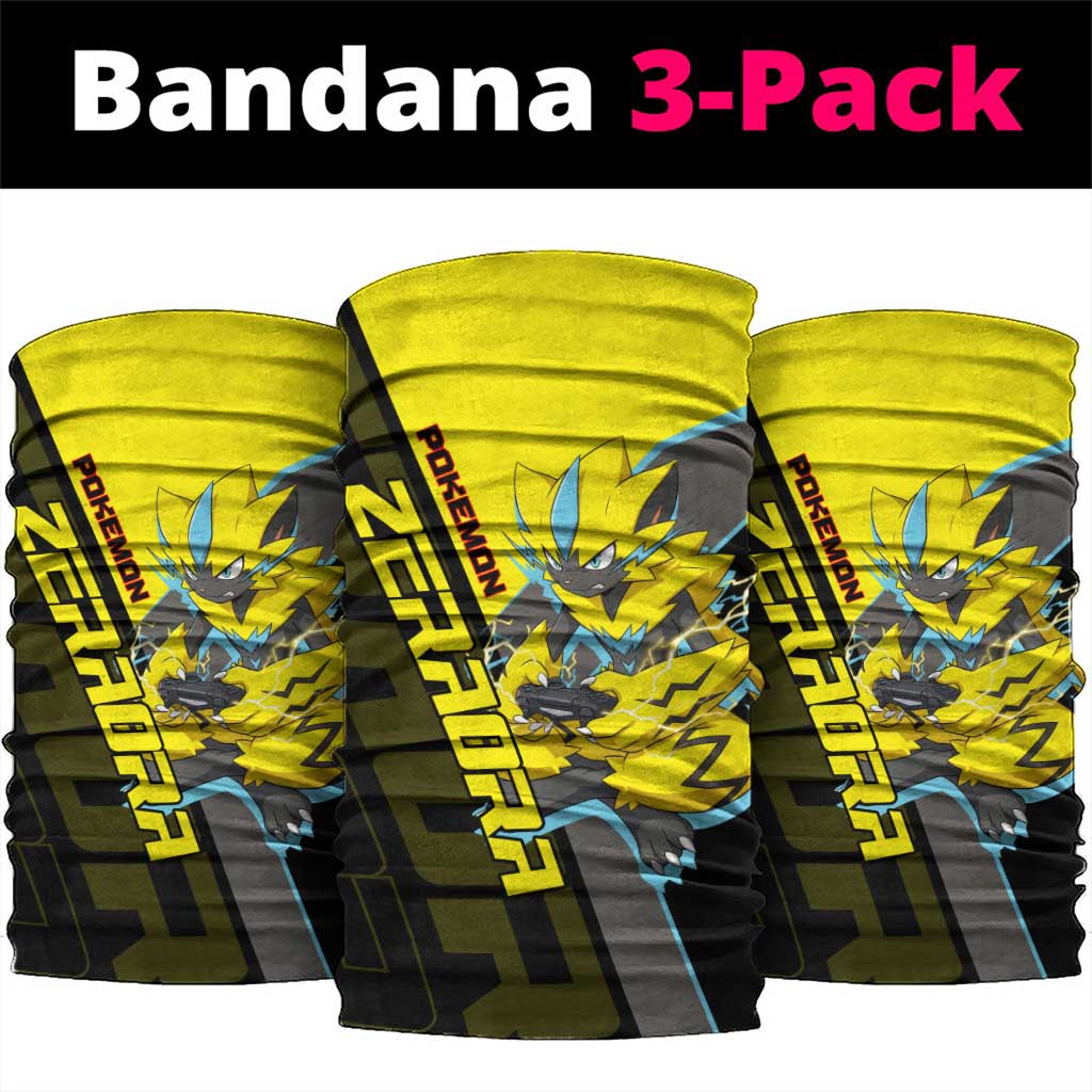 Zeraora Poké Neck Gaiter Electric Neon Anime Style