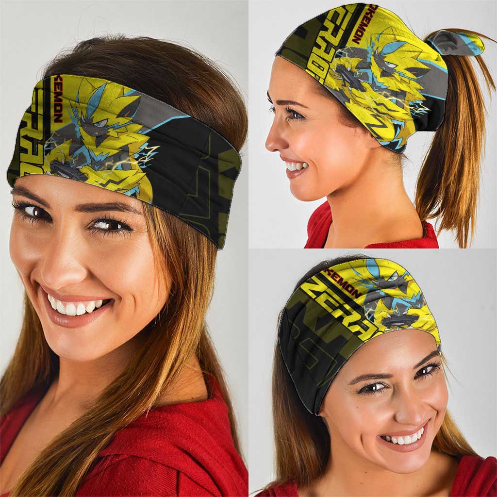 Zeraora Poké Neck Gaiter Electric Neon Anime Style