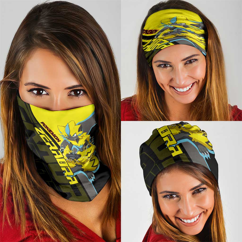 Zeraora Poké Neck Gaiter Electric Neon Anime Style