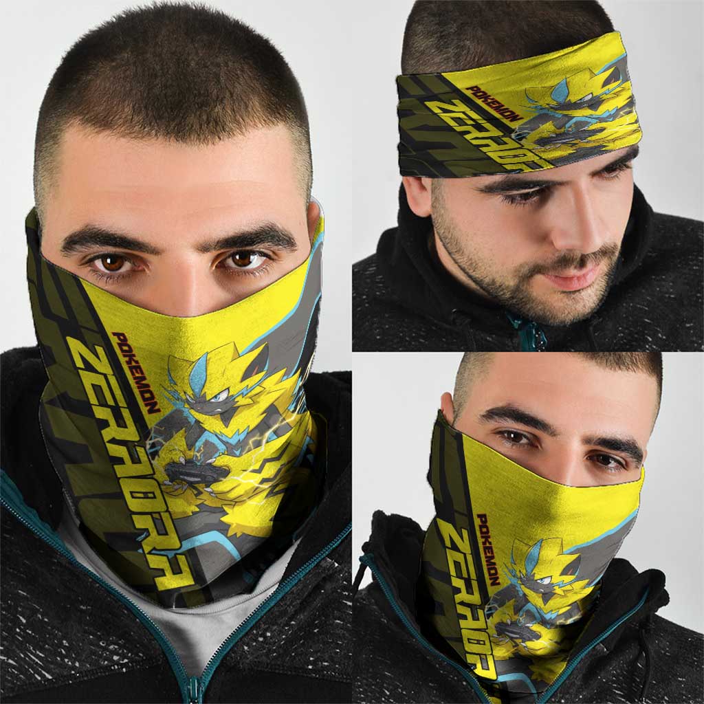 Zeraora Poké Neck Gaiter Electric Neon Anime Style