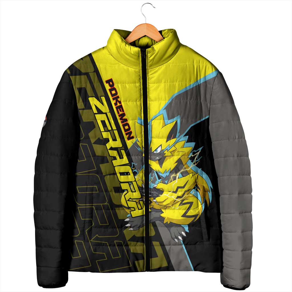 Zeraora Poké Padded Jacket Electric Neon Anime Style