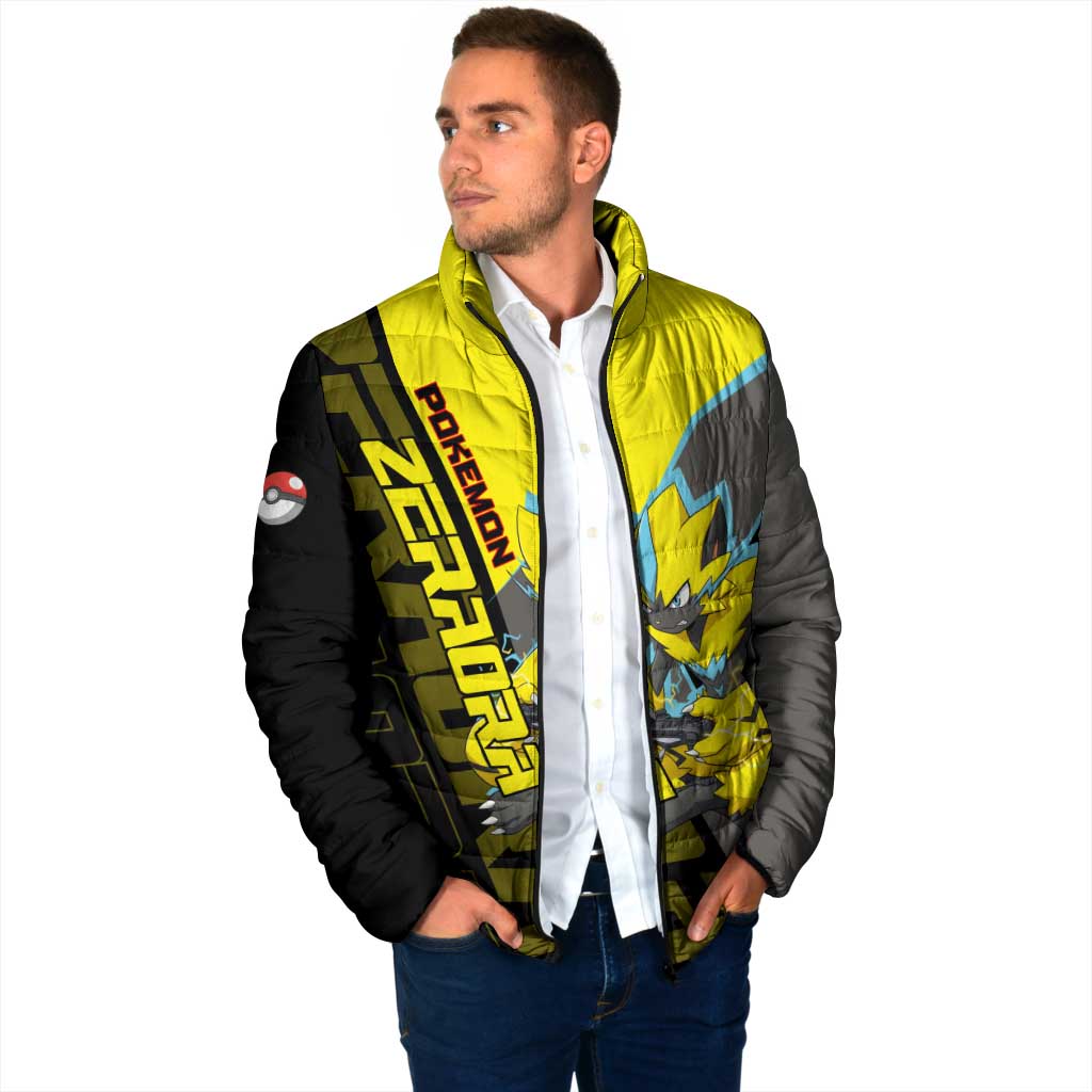 Zeraora Poké Padded Jacket Electric Neon Anime Style