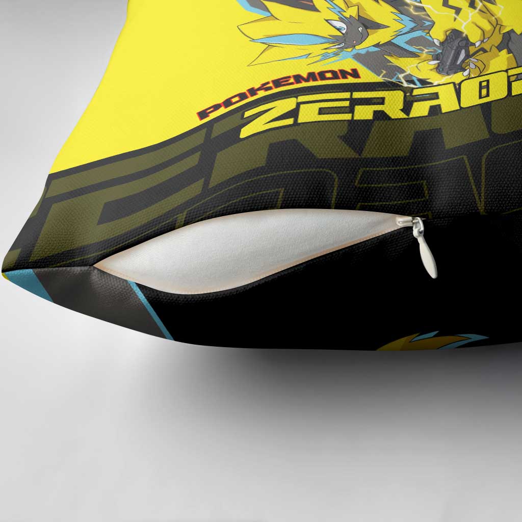 Zeraora Poké Pillow Cover Electric Neon Anime Style