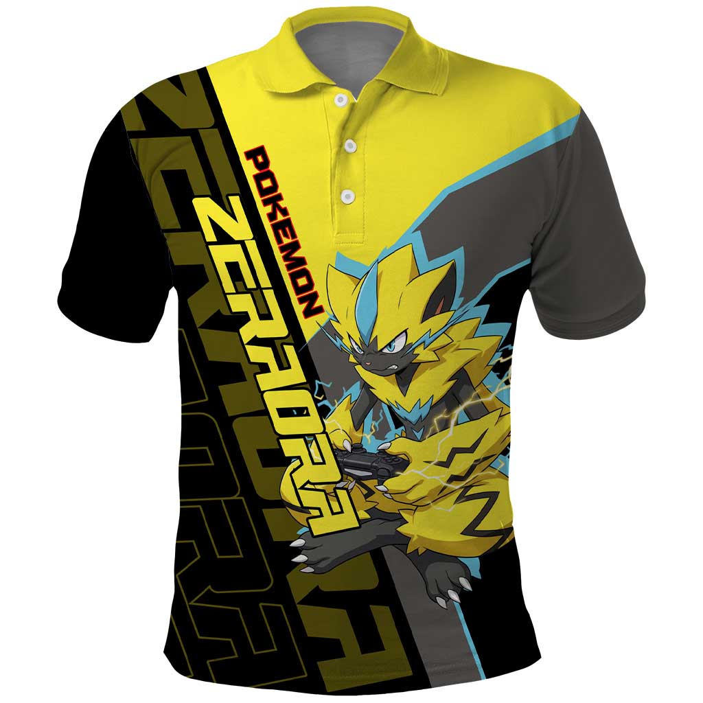 Zeraora Poké Polo Shirt Electric Neon Anime Style