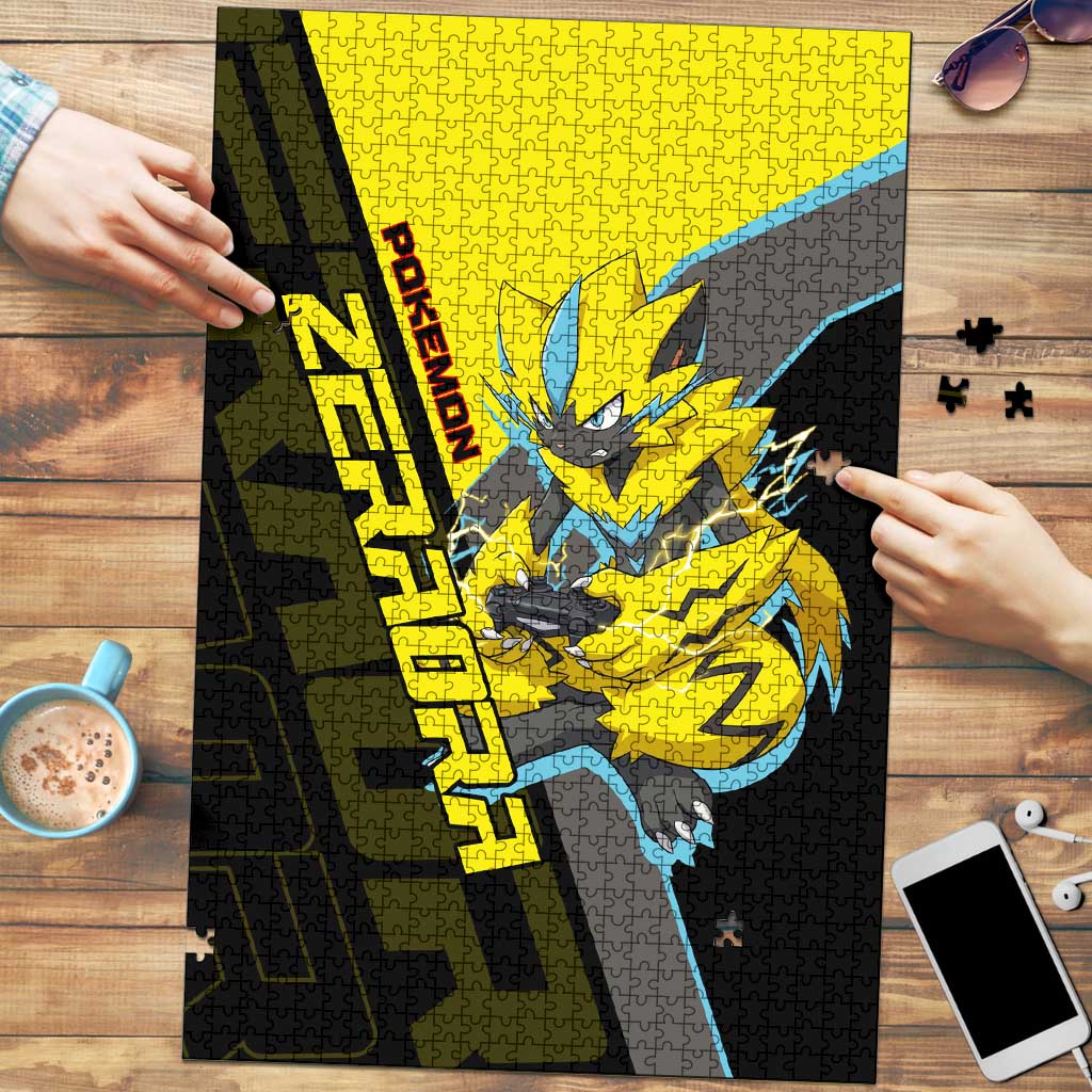 Zeraora Poké Puzzle Electric Neon Anime Style