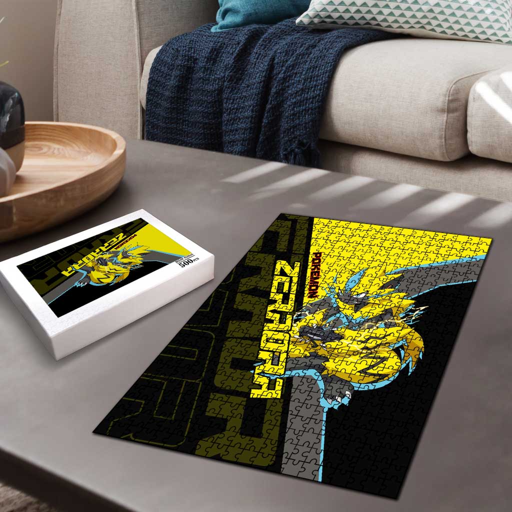 Zeraora Poké Puzzle Electric Neon Anime Style
