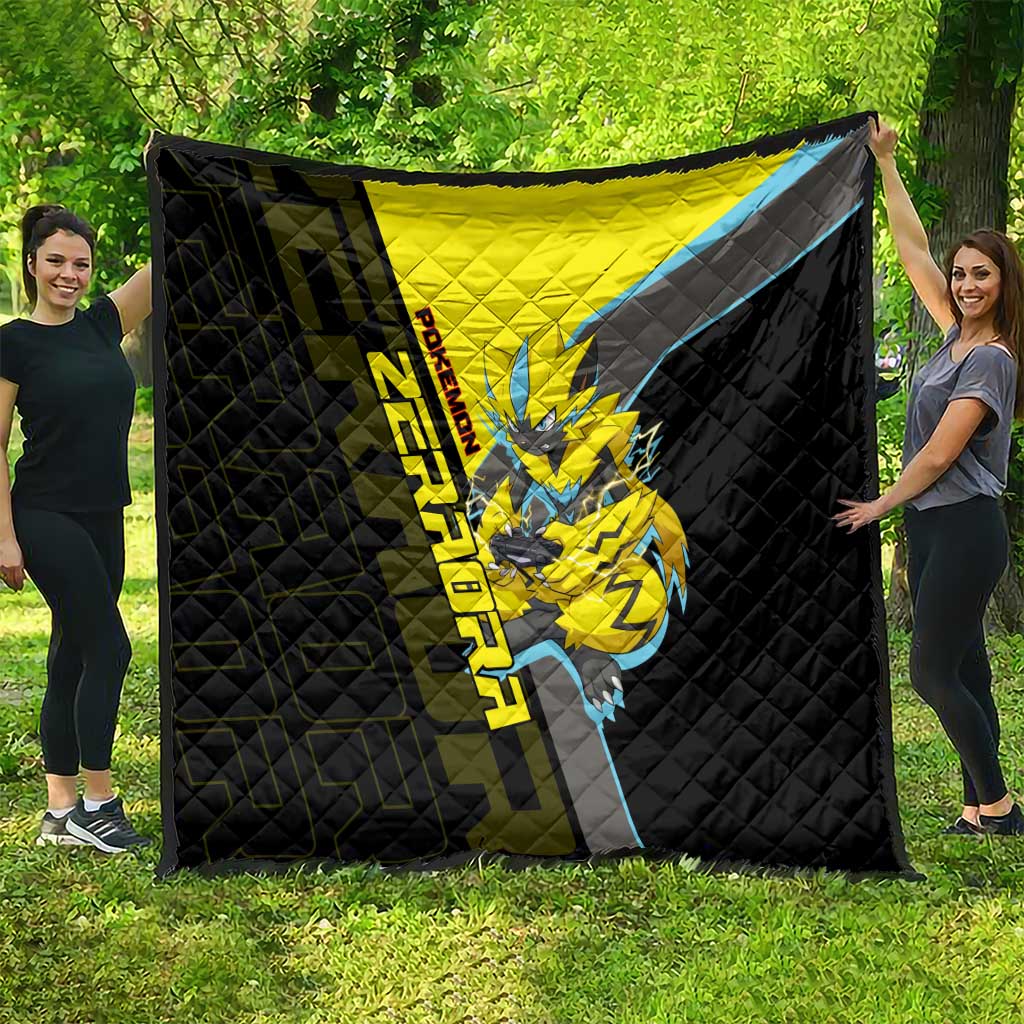 Zeraora Poké Quilt Electric Neon Anime Style
