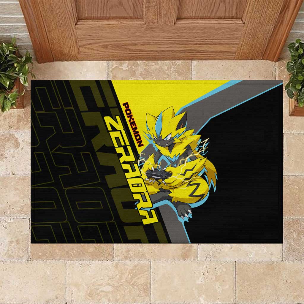 Zeraora Poké Rubber Doormat Electric Neon Anime Style