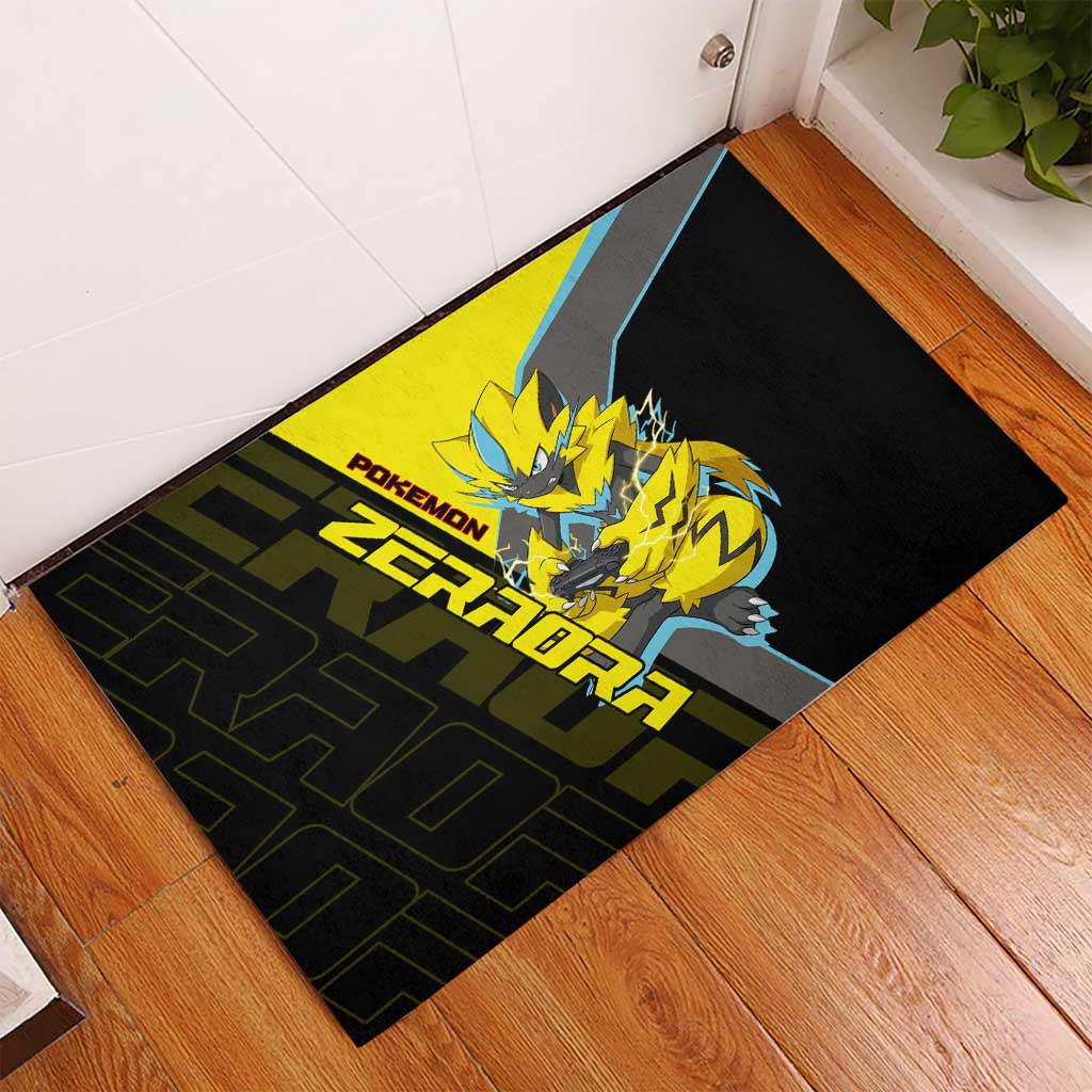 Zeraora Poké Rubber Doormat Electric Neon Anime Style
