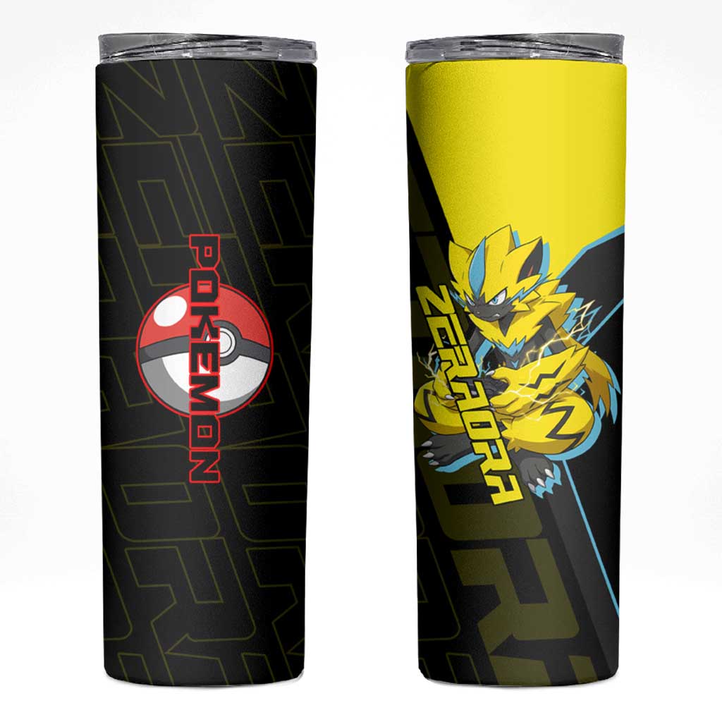 Zeraora Poké Skinny Tumbler Electric Neon Anime Style