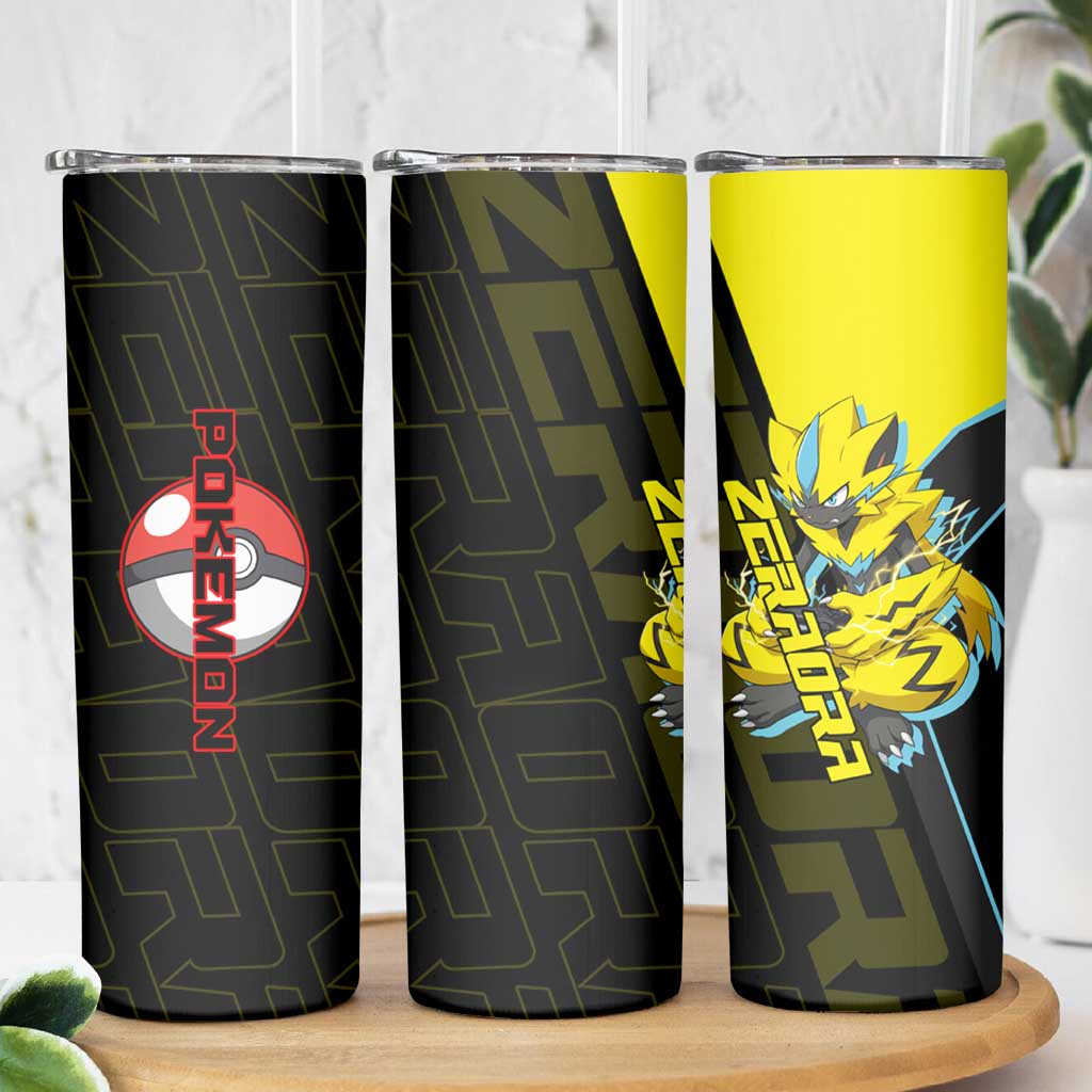 Zeraora Poké Skinny Tumbler Electric Neon Anime Style