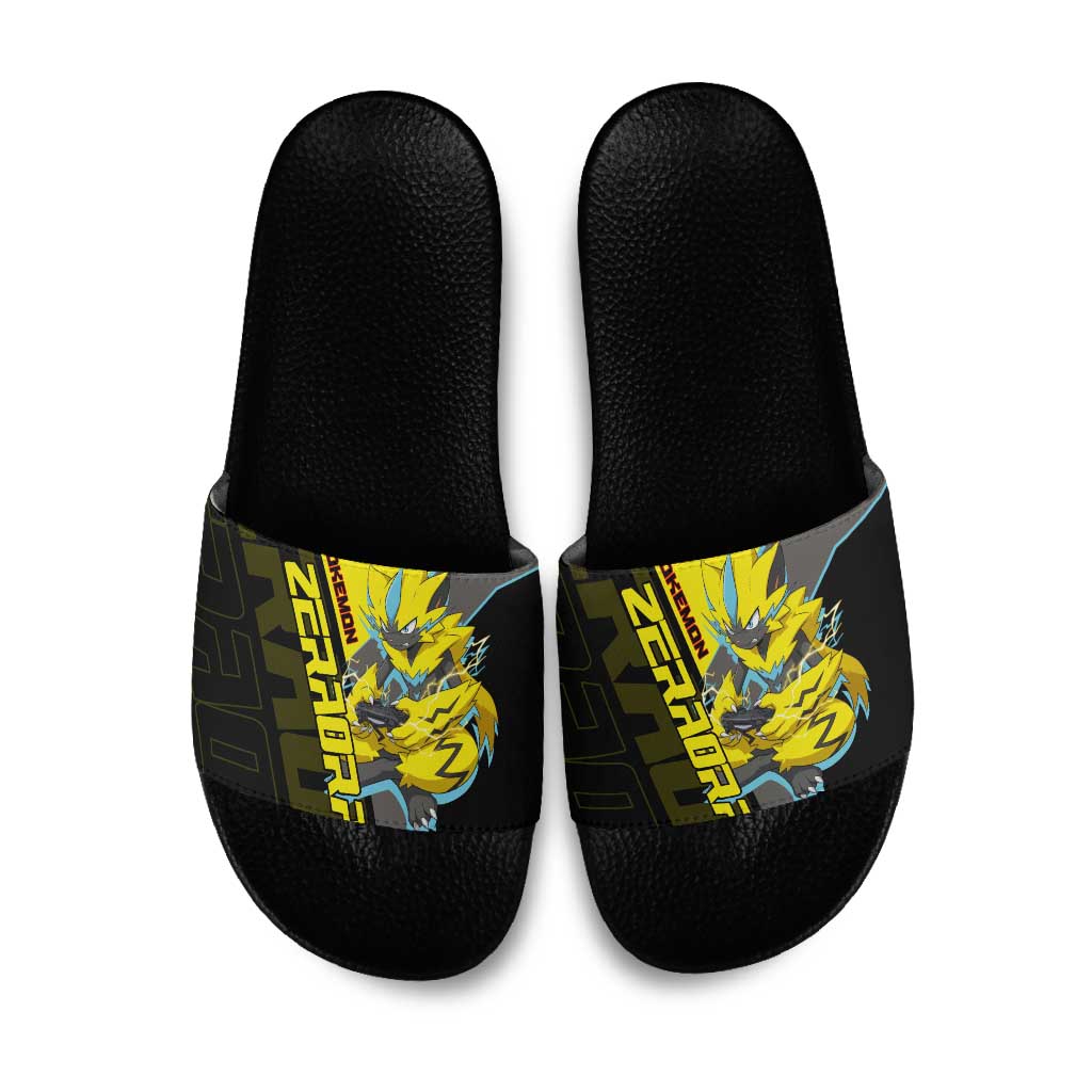 Zeraora Poké Slide Sandals Electric Neon Anime Style