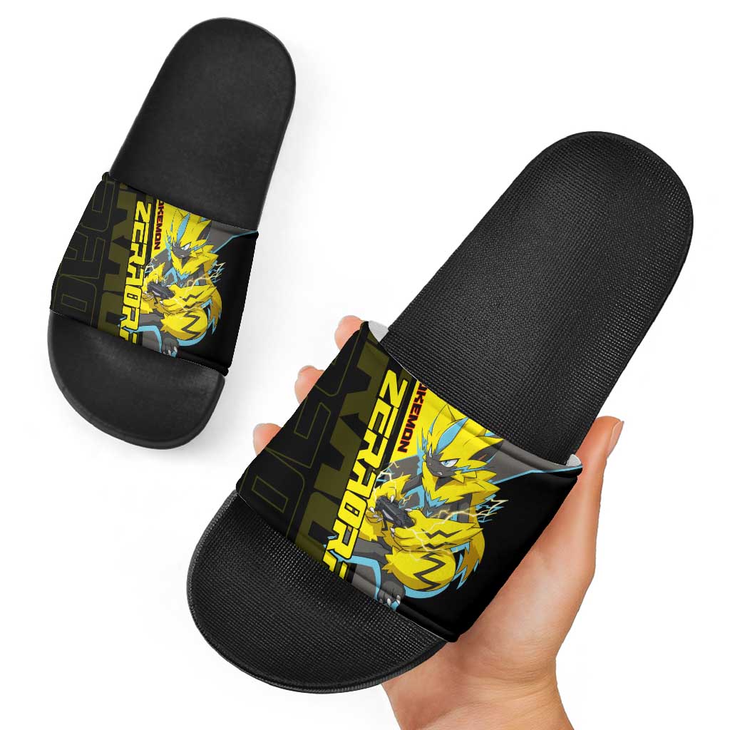 Zeraora Poké Slide Sandals Electric Neon Anime Style