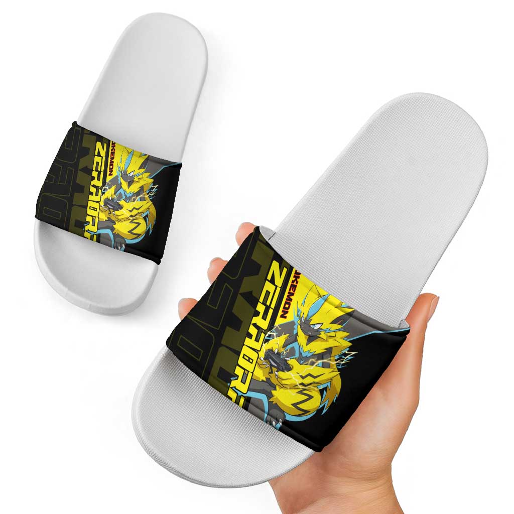 Zeraora Poké Slide Sandals Electric Neon Anime Style