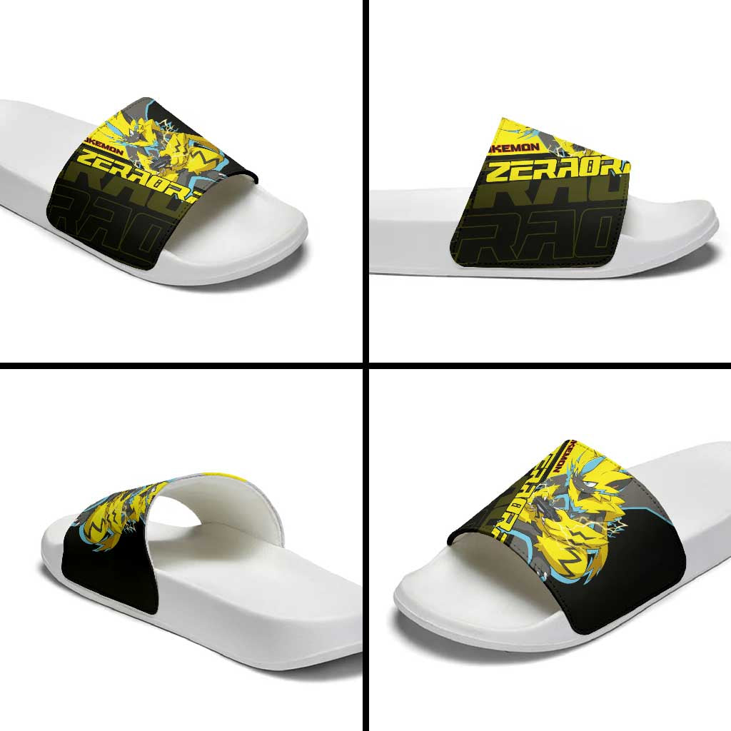 Zeraora Poké Slide Sandals Electric Neon Anime Style
