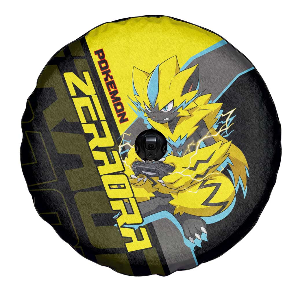 Zeraora Poké Spare Tire Cover Electric Neon Anime Style