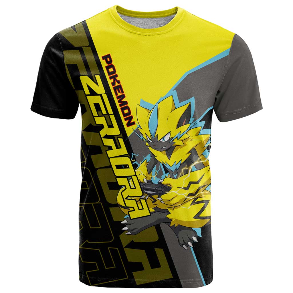 Zeraora Poké T Shirt Electric Neon Anime Style