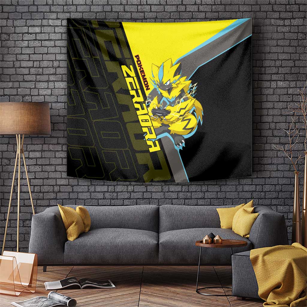 Zeraora Poké Tapestry Electric Neon Anime Style