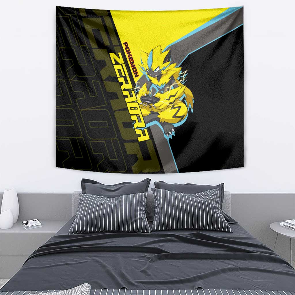 Zeraora Poké Tapestry Electric Neon Anime Style