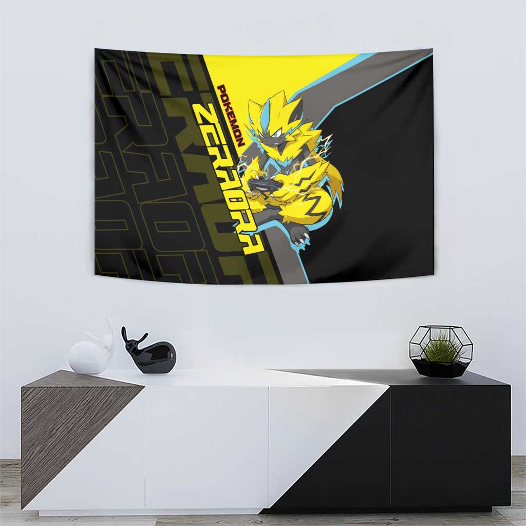 Zeraora Poké Tapestry Electric Neon Anime Style