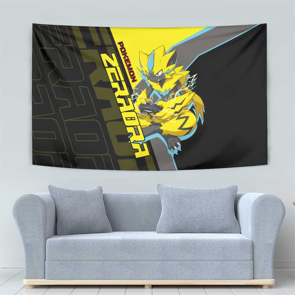Zeraora Poké Tapestry Electric Neon Anime Style