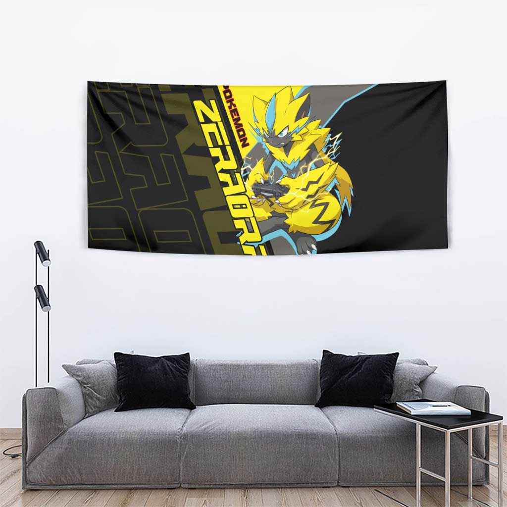 Zeraora Poké Tapestry Electric Neon Anime Style
