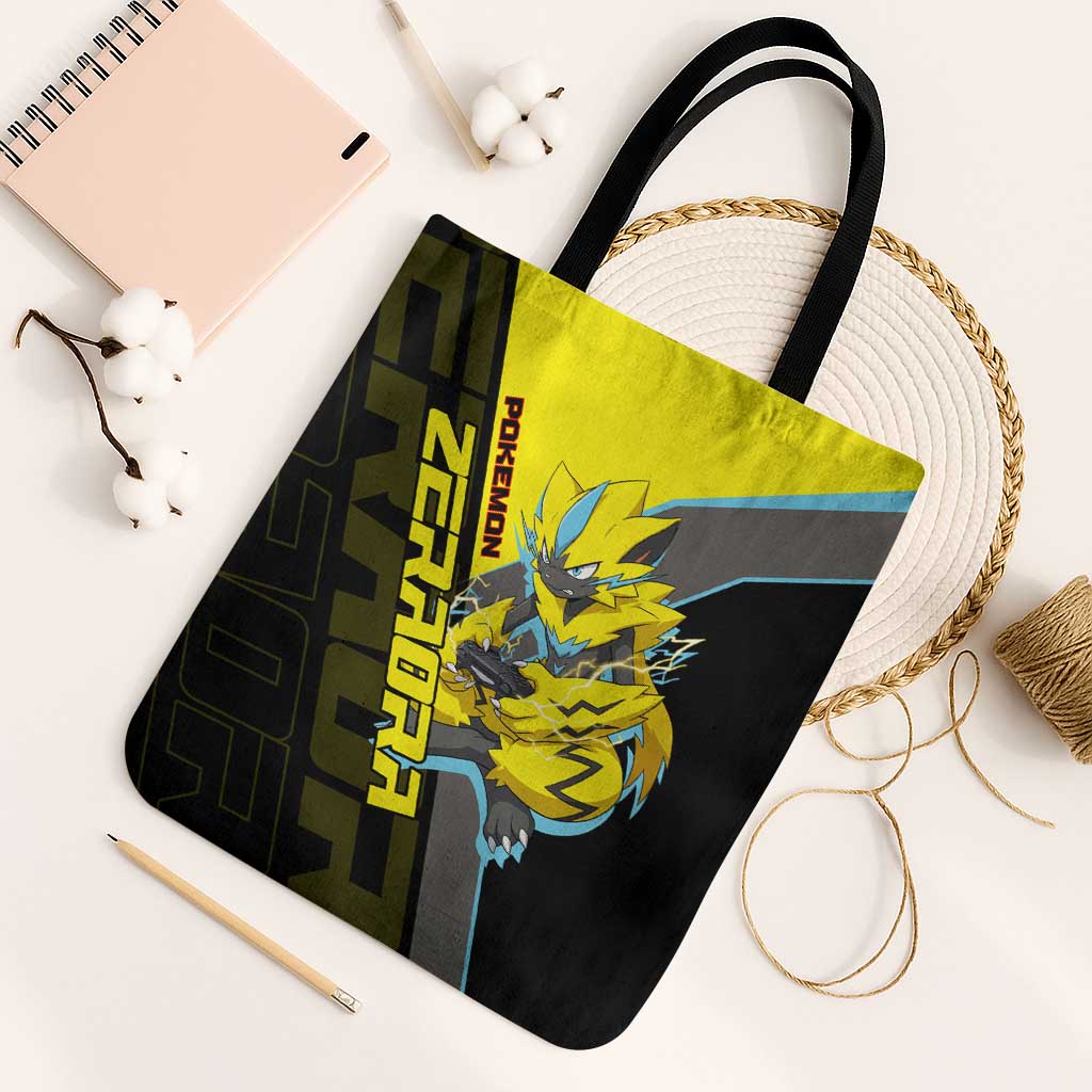Zeraora Poké Tote Bag Electric Neon Anime Style