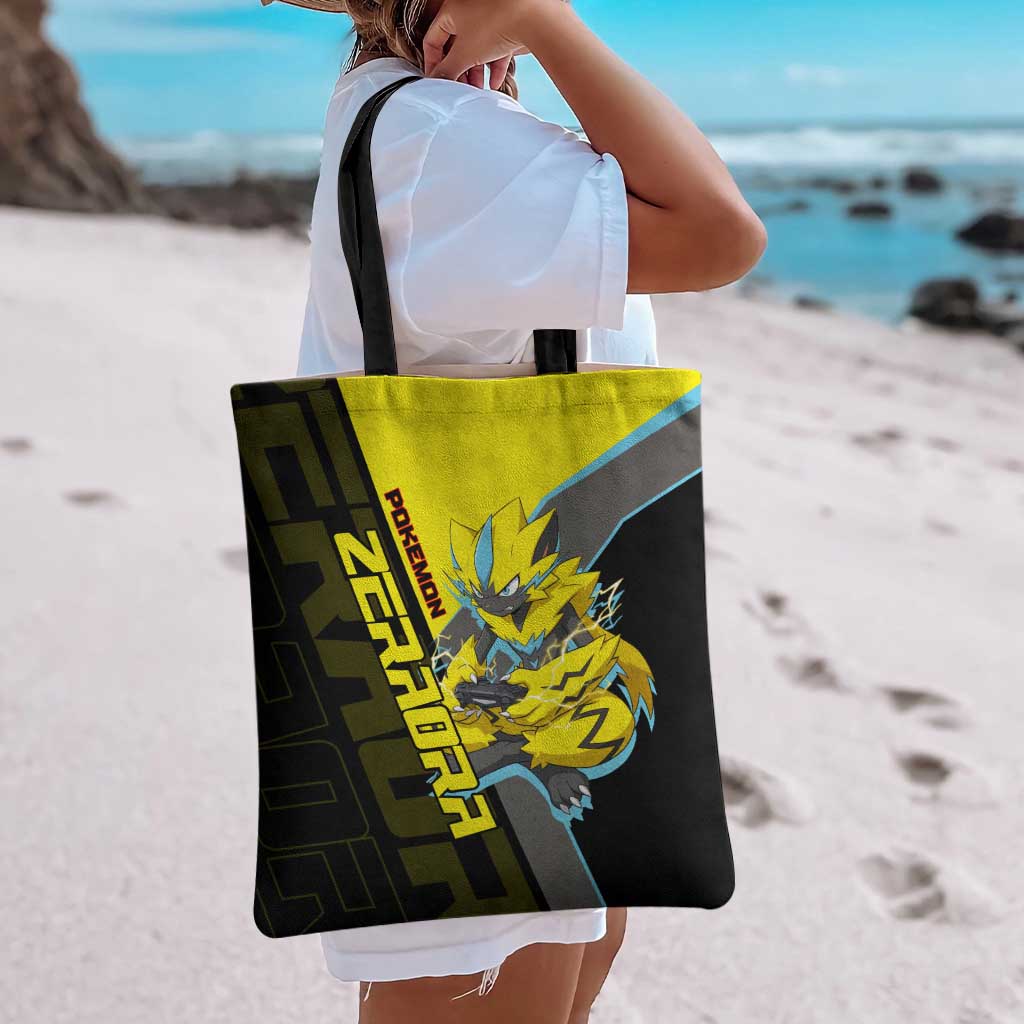 Zeraora Poké Tote Bag Electric Neon Anime Style