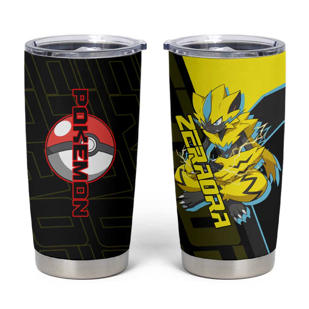 Zeraora Poké Tumbler Cup Electric Neon Anime Style