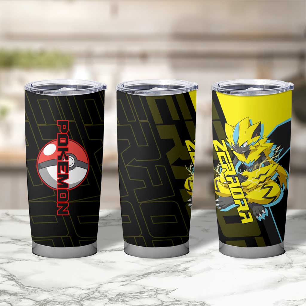 Zeraora Poké Tumbler Cup Electric Neon Anime Style