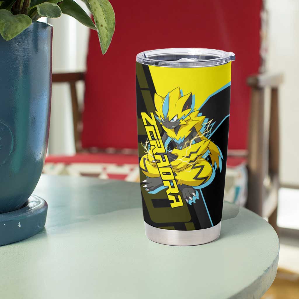 Zeraora Poké Tumbler Cup Electric Neon Anime Style