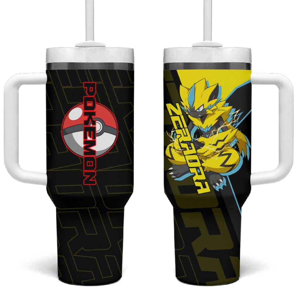 Zeraora Poké Tumbler With Handle Electric Neon Anime Style
