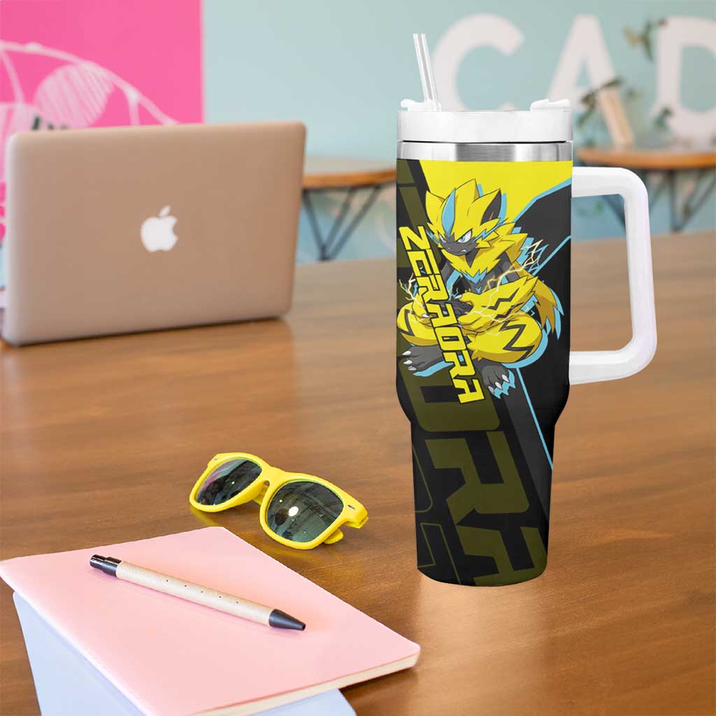 Zeraora Poké Tumbler With Handle Electric Neon Anime Style