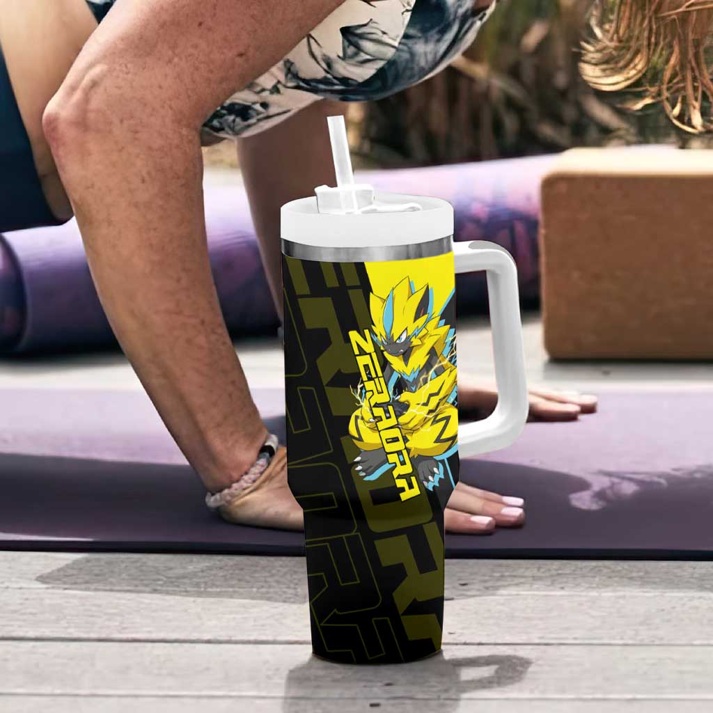 Zeraora Poké Tumbler With Handle Electric Neon Anime Style