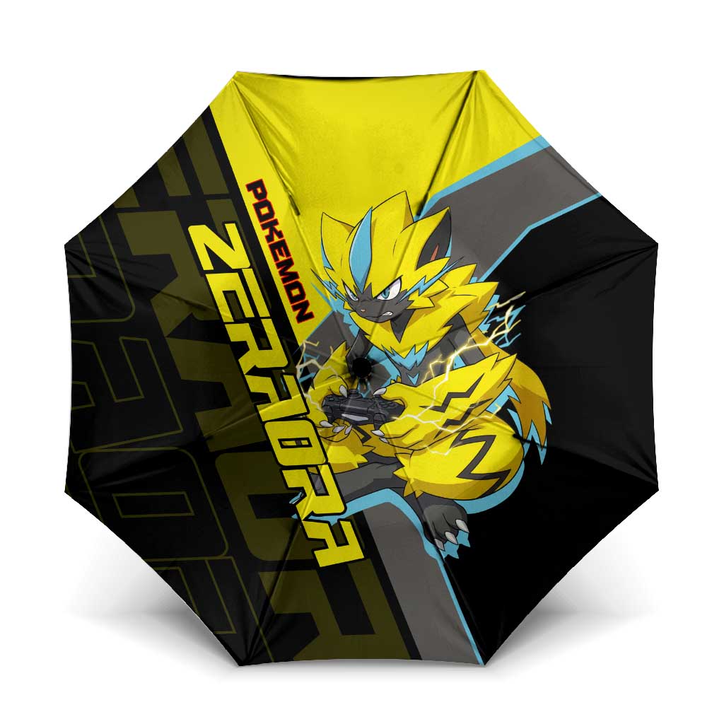 Zeraora Poké Umbrella Electric Neon Anime Style