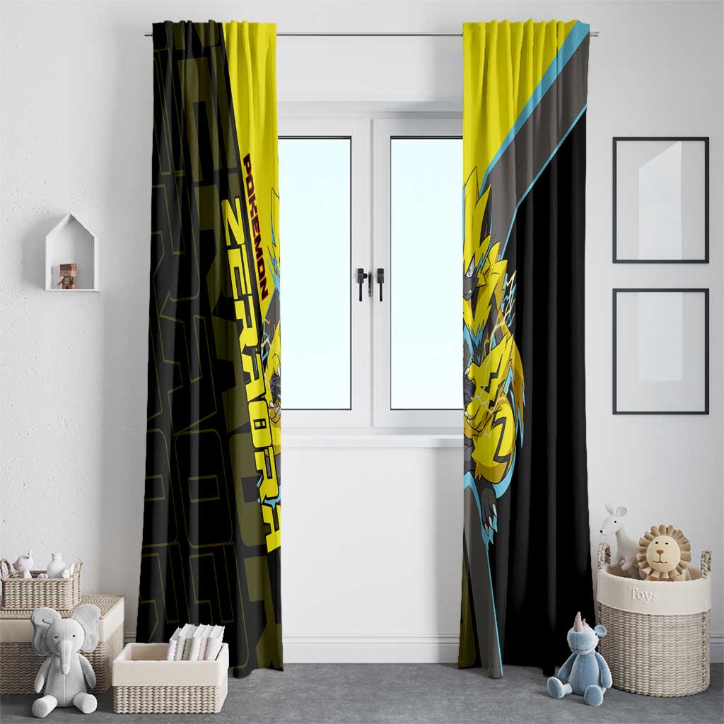 Zeraora Poké Window Curtain Electric Neon Anime Style