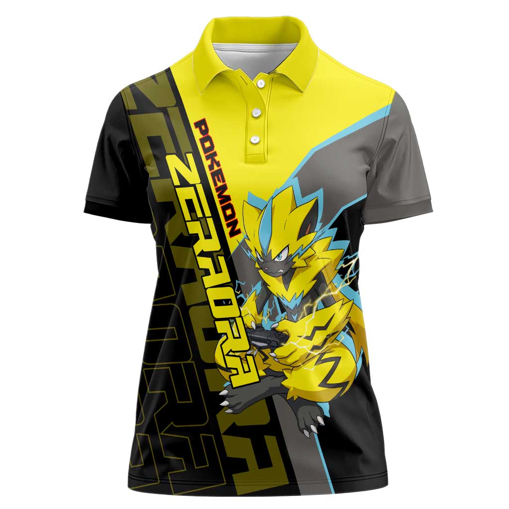 Zeraora Poké Women Polo Shirt Electric Neon Anime Style