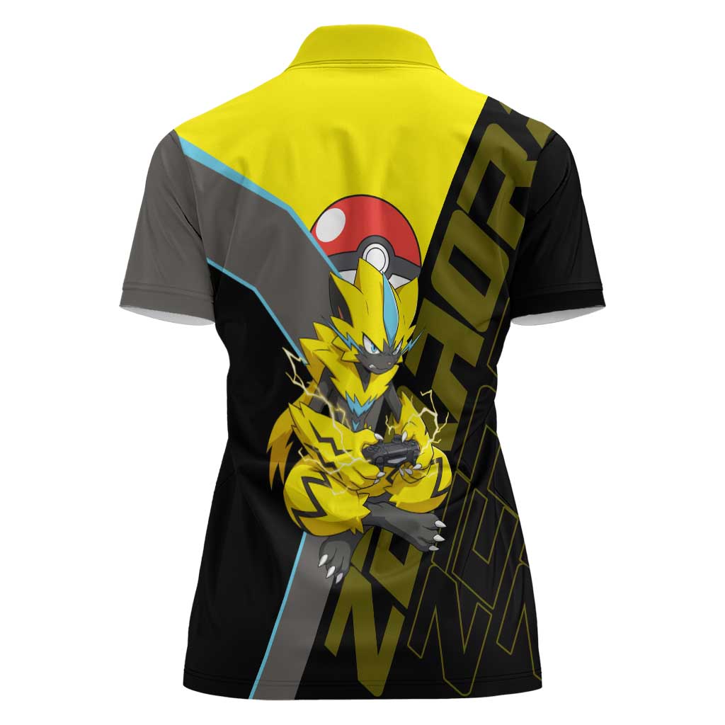 Zeraora Poké Women Polo Shirt Electric Neon Anime Style