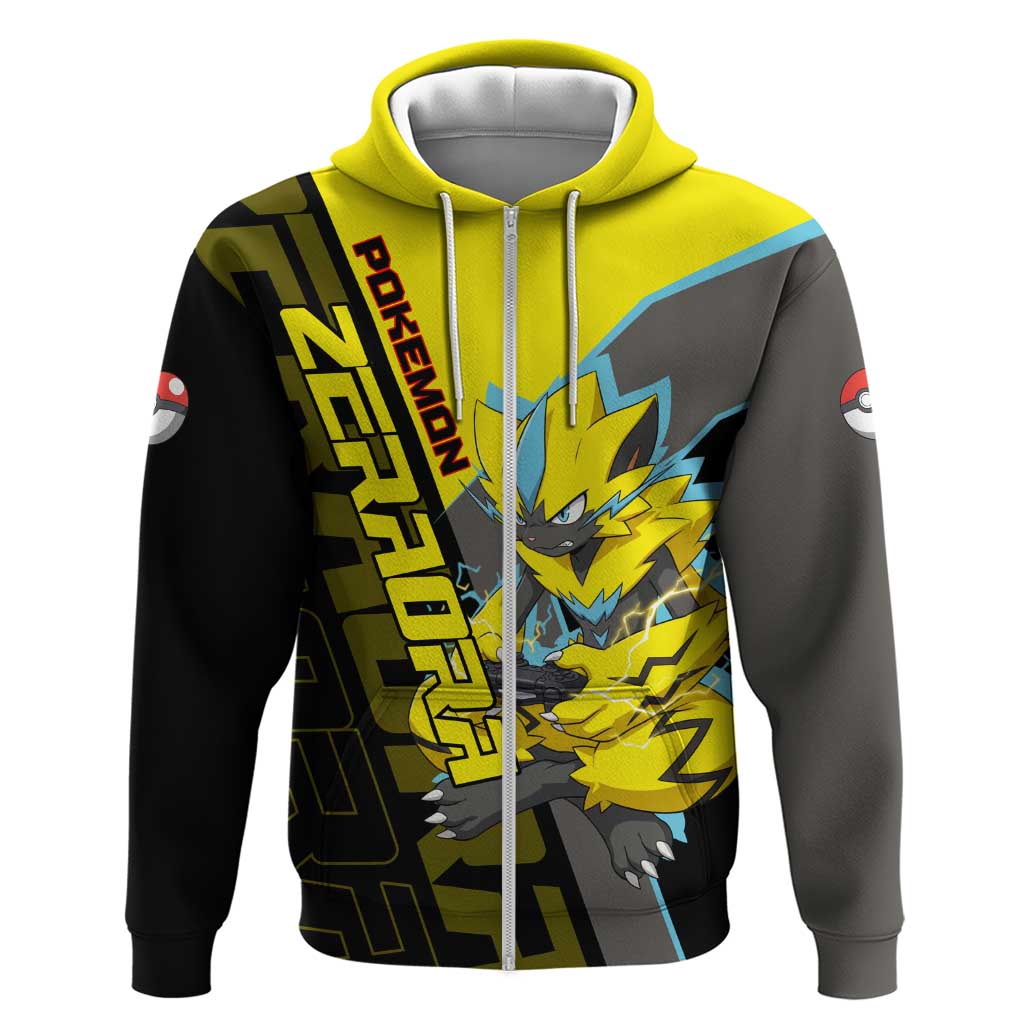 Zeraora Poké Zip Hoodie Electric Neon Anime Style