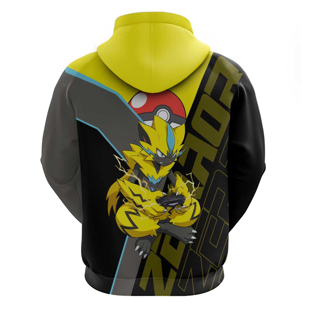 Zeraora Poké Zip Hoodie Electric Neon Anime Style