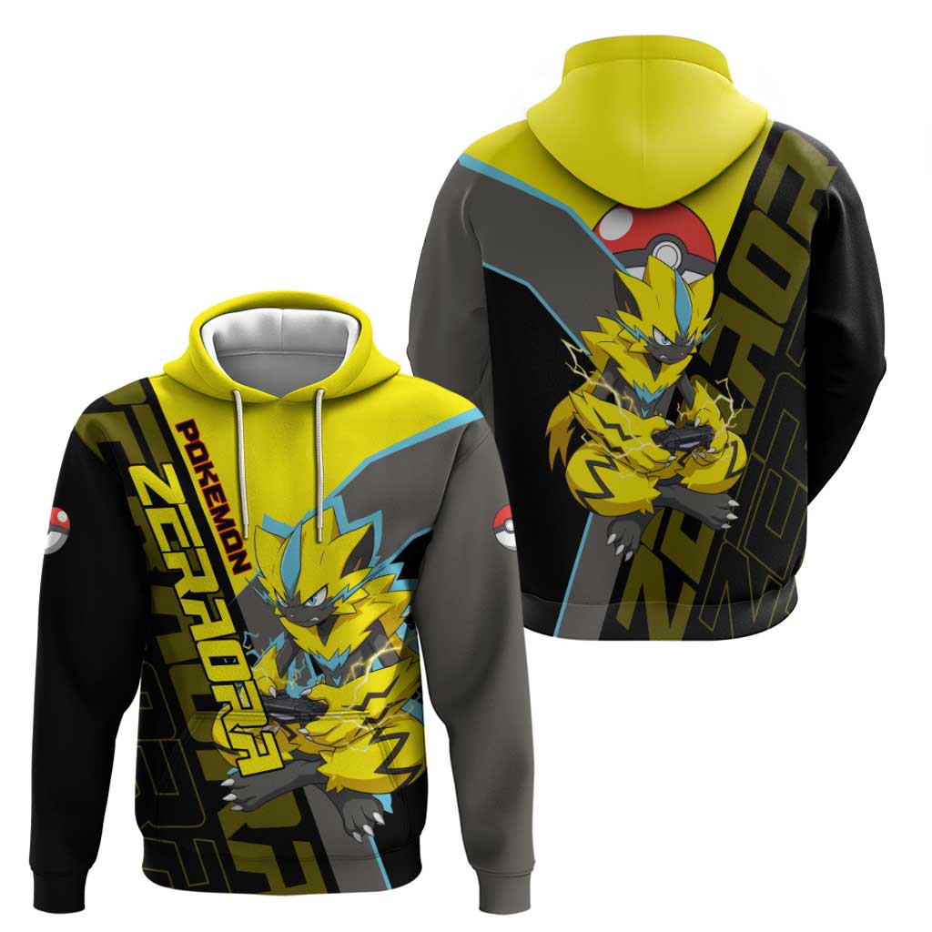 Zeraora Poké Zip Hoodie Electric Neon Anime Style
