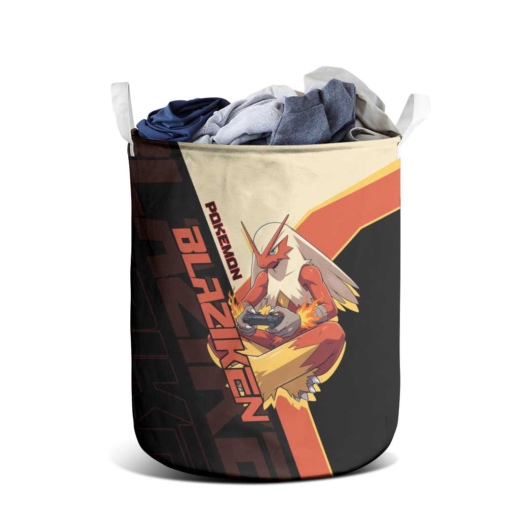 Blaziken Poké Laundry Basket Retro Anime Vector Style