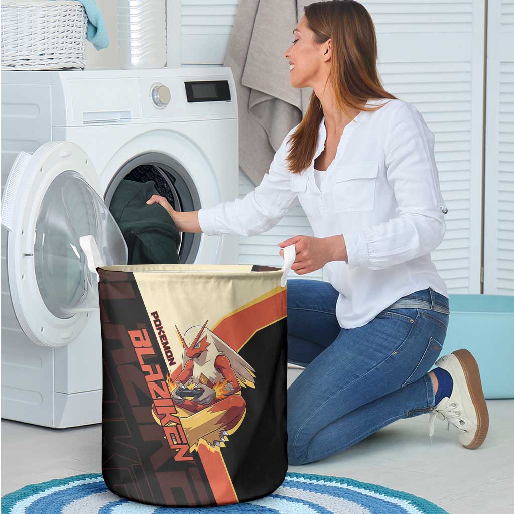Blaziken Poké Laundry Basket Retro Anime Vector Style