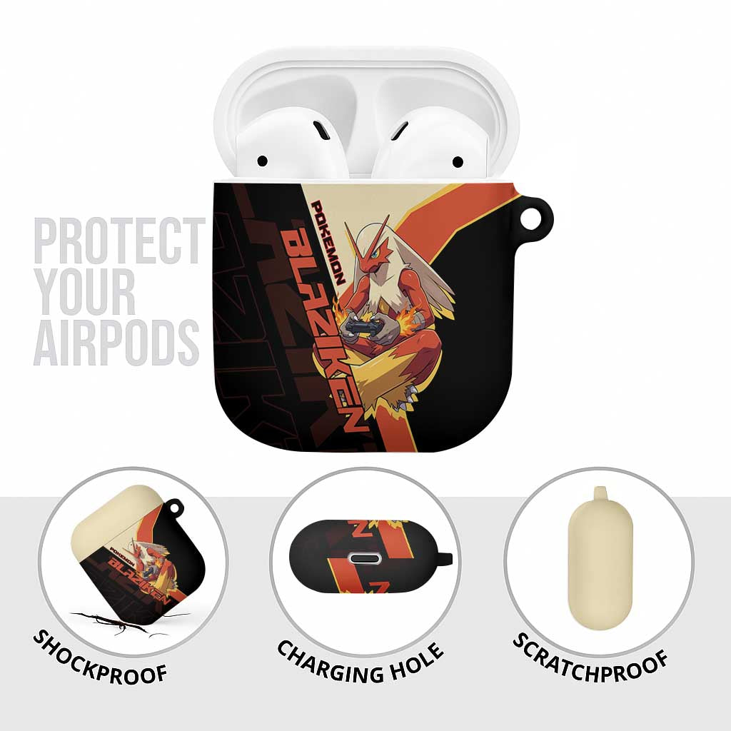 Blaziken Poké AirPods Case Retro Anime Vector Style