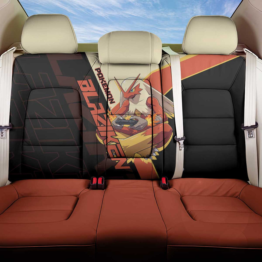 Blaziken Poké Back Car Seat Cover Retro Anime Vector Style