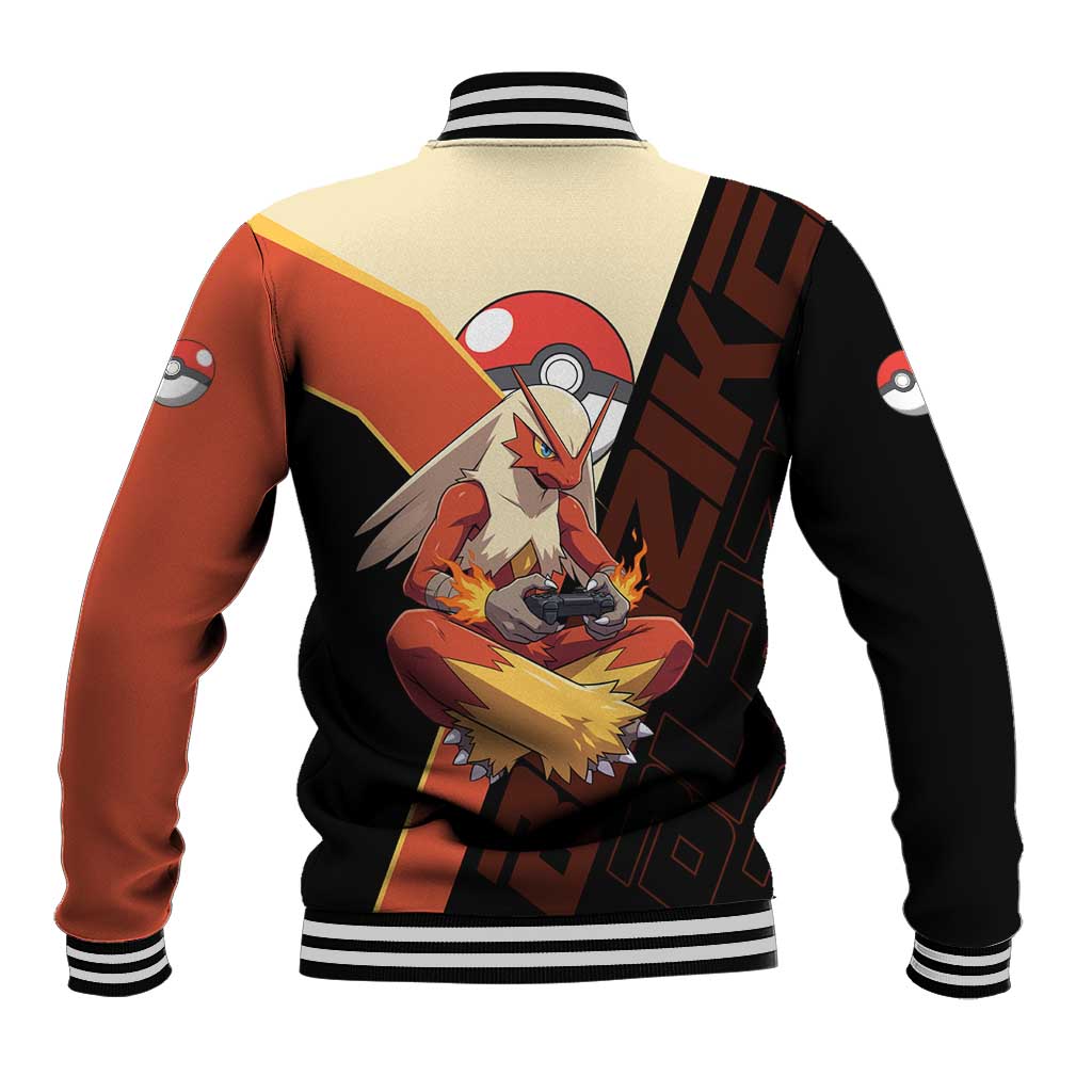 Blaziken Poké Baseball Jacket Retro Anime Vector Style